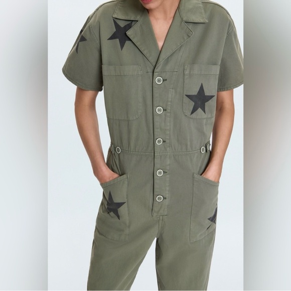Pistola Khaki Star-Embellished Jumpsuit - Picture 3 of 4